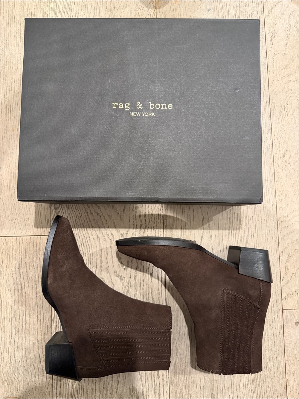 rag & bone Brown Suede Chelsea Ankle Boots